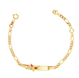 Gold Plated Butterfly ID Baby Bracelet