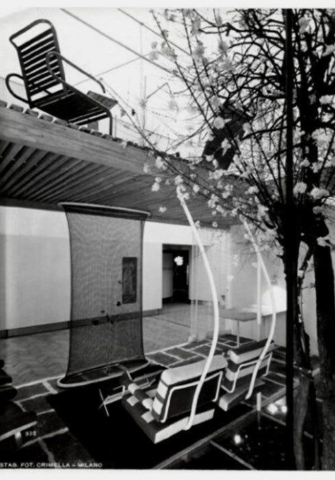 Franco Albini, chairlift seat Seggiovia; living room in a villa