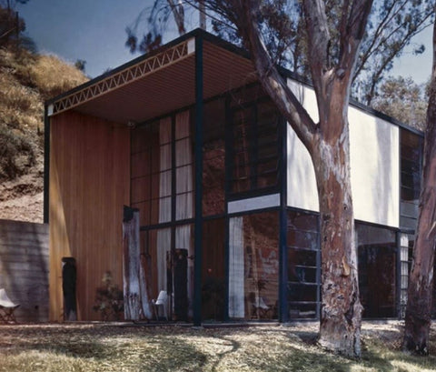 external view of Case Study House, Pacific Palisades, California photo by Herman Miller