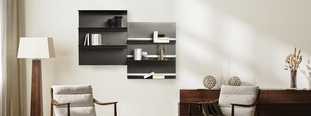 Sfoglia Shelf in a comfort living room by Bellavista & Piccini