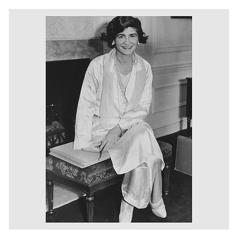 Coco Chanel wearing men's pijamas