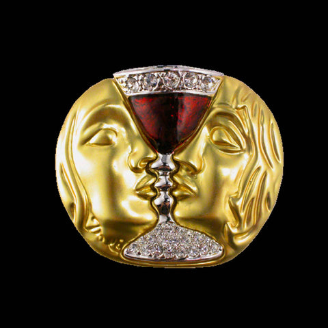 brooch with Tristan and Isolde profiles - Salvador Dalì, created by Carlos Alemany