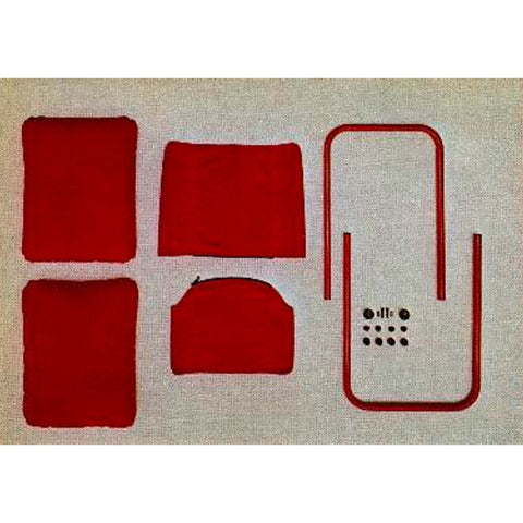 red CROSS ARMCHAIR pieces by Marcello Cuneo for Arflex (1974)