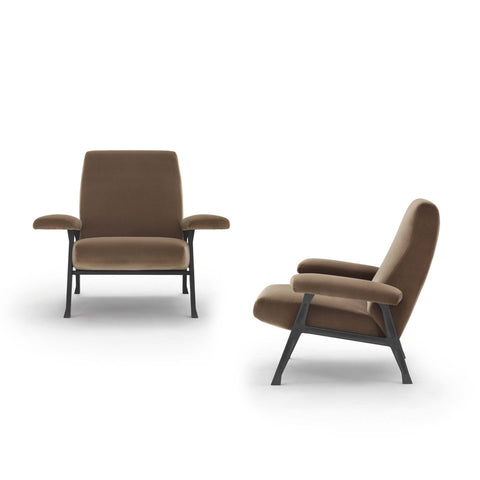 brown Hall 99 armchair; Arflex by Roberto Menghi-1959 Compasso d’Oro Honorable Mention 