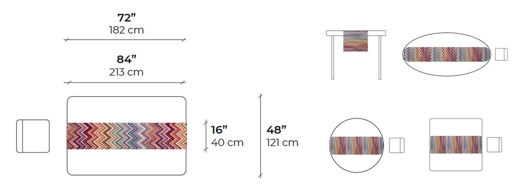 table runner infographic design Italy