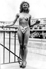 Micheline Bernardini as model for Louis Réard's Bikini 