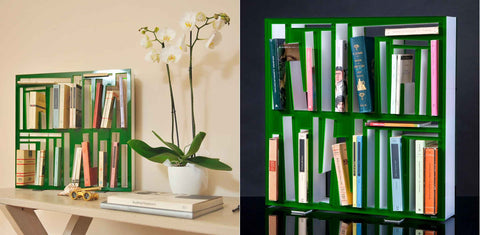 Plexiglass Green Bookshelf BOOKSHAPE Small Limited Edition