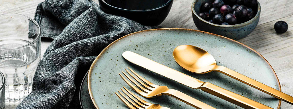 Gold Metal cutlery by Mepra Design - Design Italy
