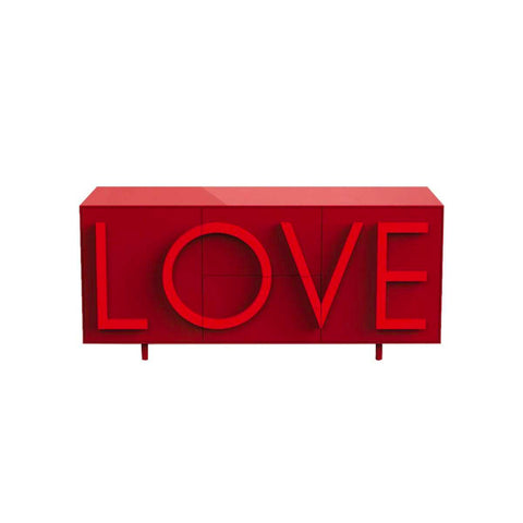 LOVe cabinet in red by Fabio Novembre, Driade