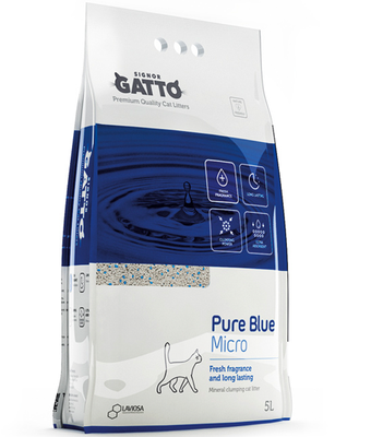Signor Gatto - Pure Blue Micro Cat Litter Low Dust 10L, Petriotics