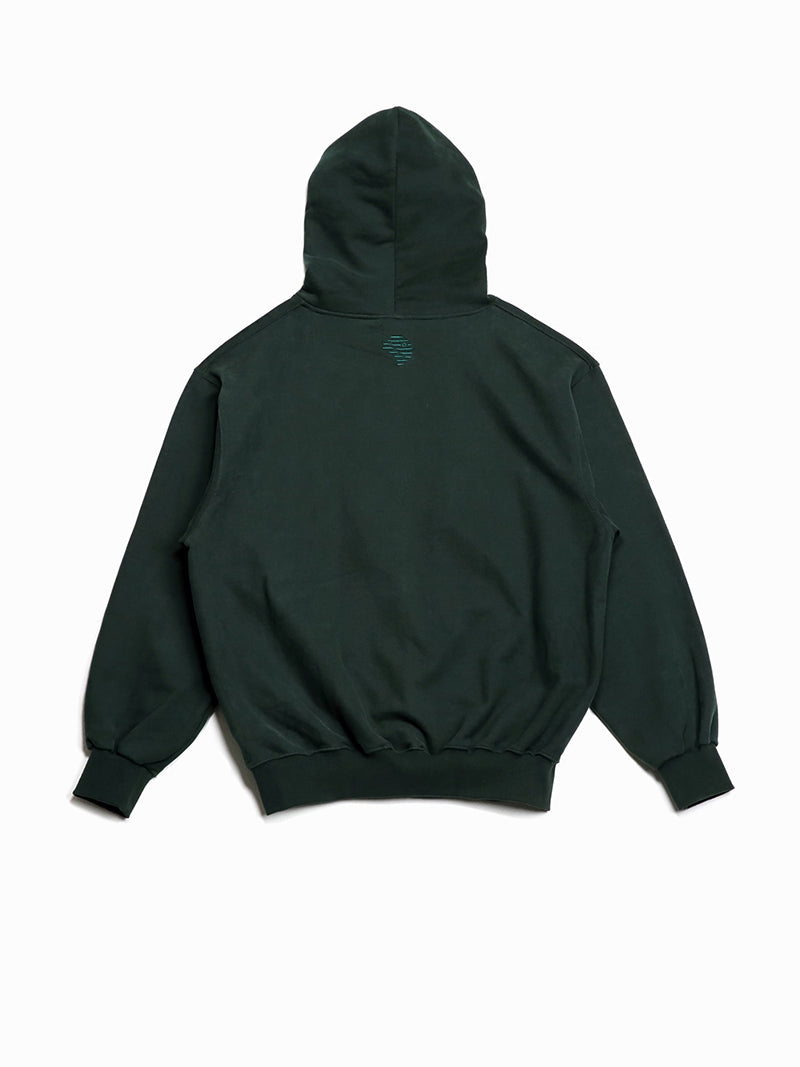 OVERSIZE MOSOON-EMBROIDERED HOODIE · GREEN