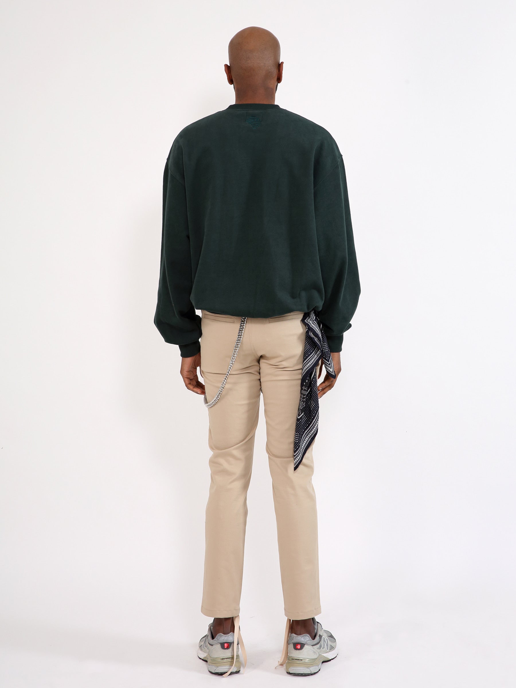 OVERSIZE MOSOON-EMBROIDERED SWEATSHIRT · GREEN