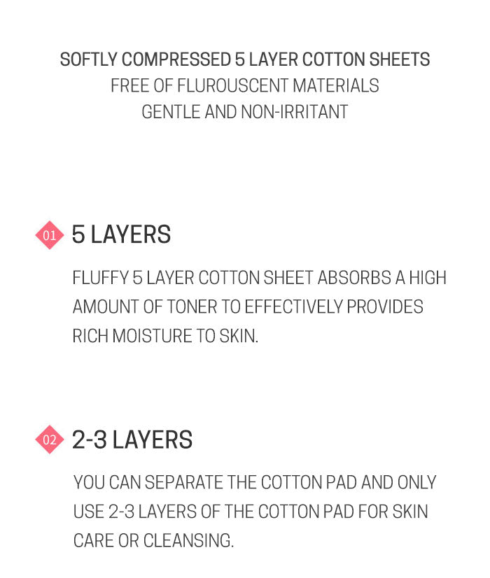 Etude House 5 Layer multi Cotton Pads | Masksheets