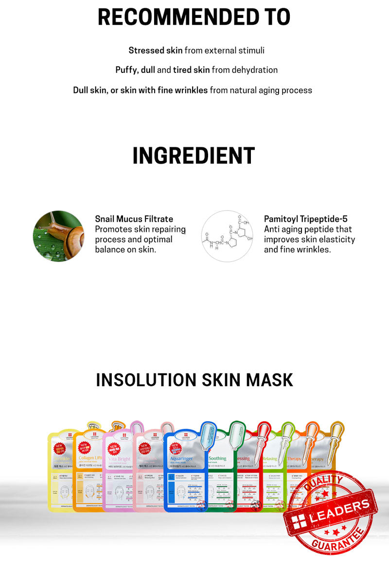 Leaders Snail Therapy Skin Clinic Mask