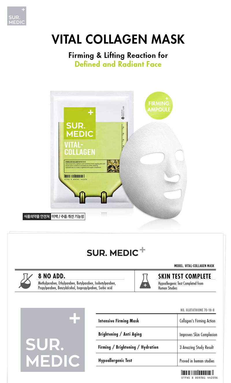 Sur medic vital deals collagen mask review