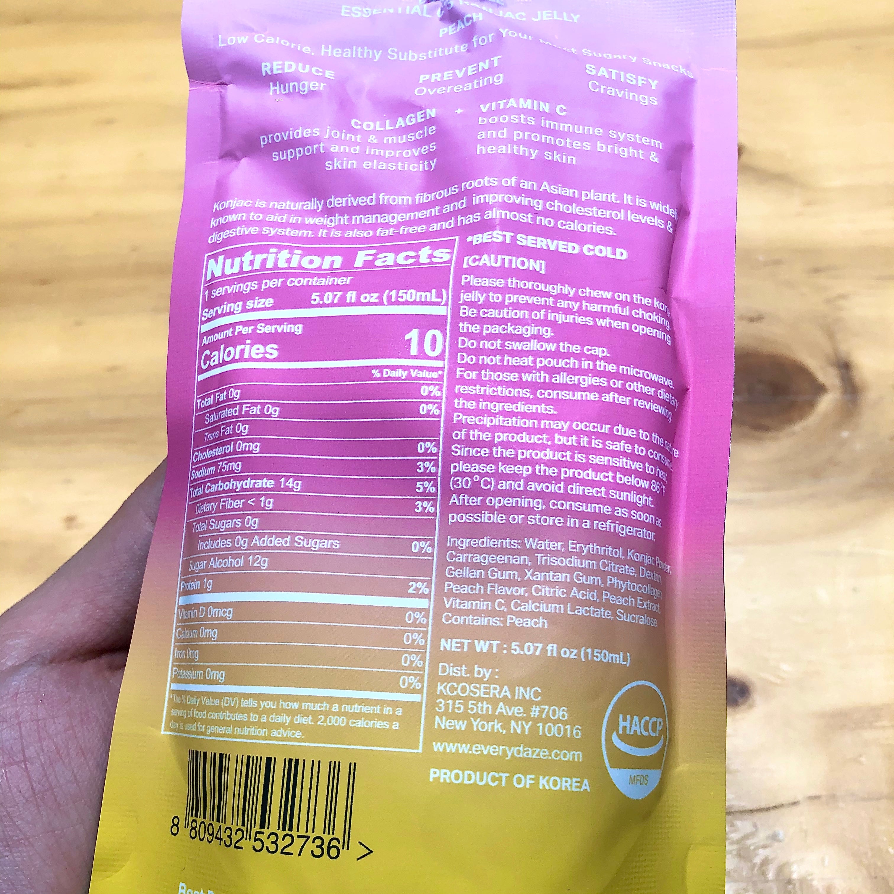 Konjac Jelly nutritional facts