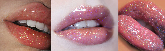 Shiny, Glittery, and Glossy lips