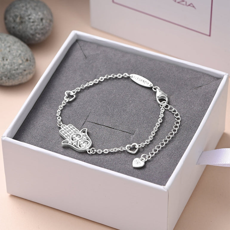 Sterling Silver Hamsa Bracelet