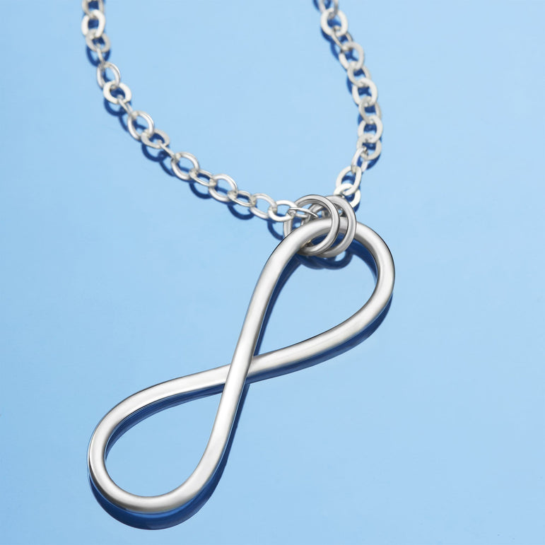 simply silver infinity necklace