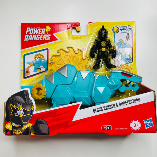 playskool heroes power rangers black ranger and dimetrozord