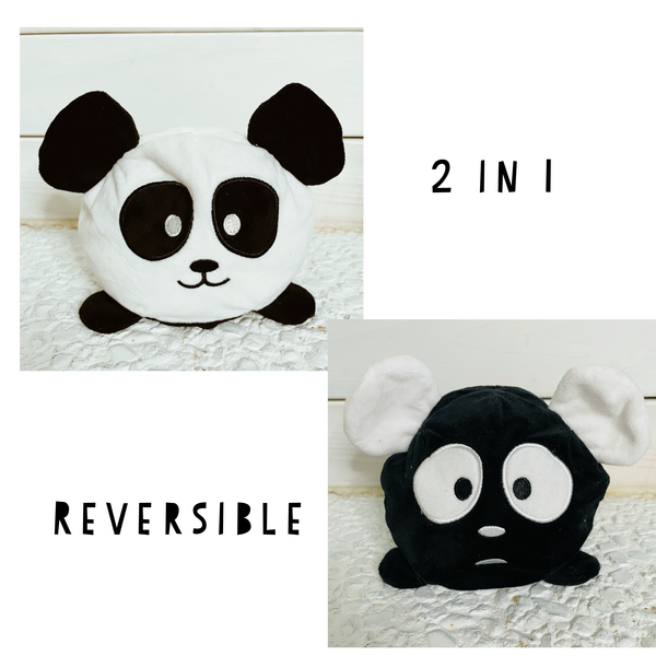 reversible panda plush