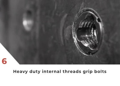 6. Heavy duty internal threads grip bolts