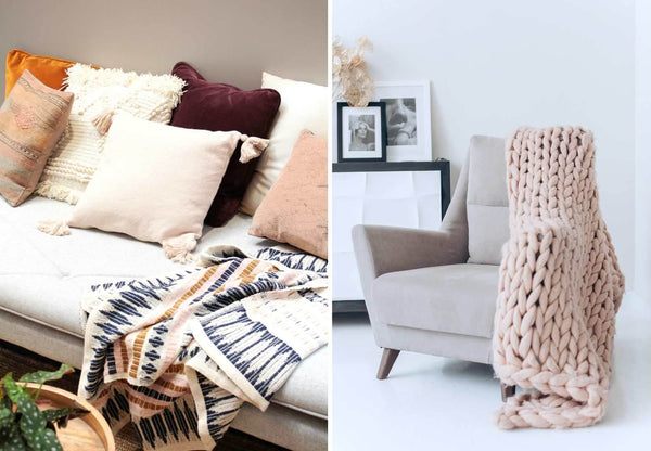 Cozy textiles and pillows for the fall