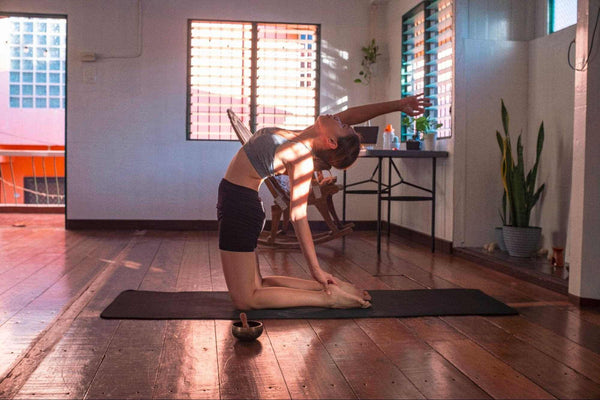 Woman doing stretches