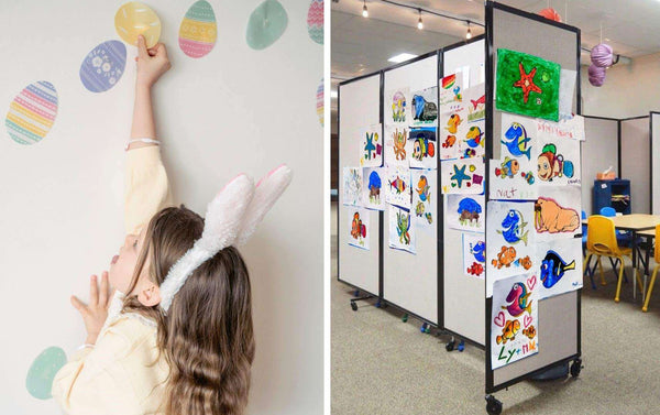 Tackable dividers with kids artworks