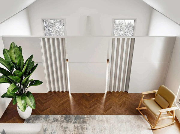 T-shaped modular walls with doors