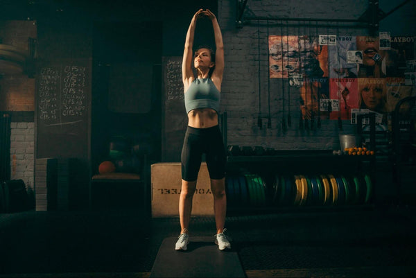 Woman doing stretches