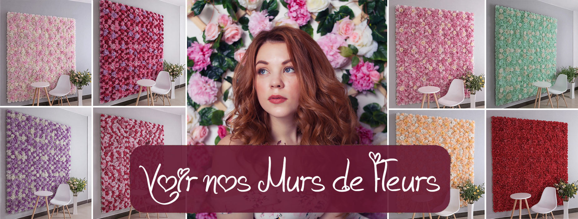 mur de fleur décoration mariage événement fête anniversaire 