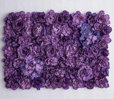 Mur de Fleurs Violette Profonde | Auréole Florale