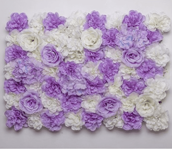 Mur de Fleurs Violette et Blanche | Auréole Florale