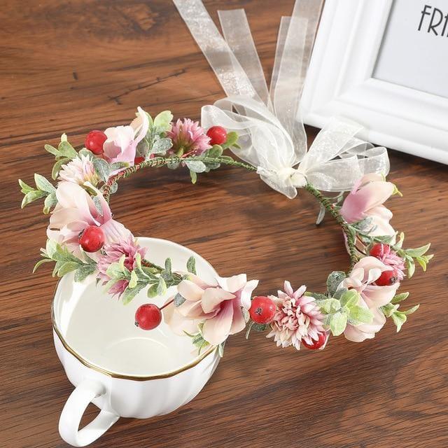 Couronne De Fleurs Pour Enfant Bebe Aureole Florale