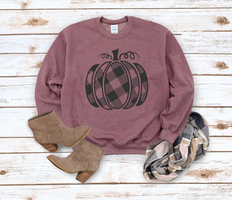 Plaid Pumpkin Sweatshirt
