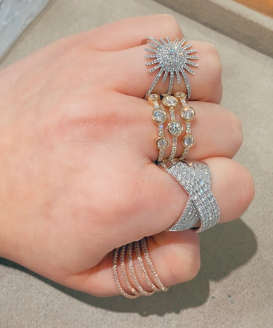 14k Yellow Gold Custom Diamond Fashion Ring #102975 - Seattle Bellevue |  Joseph Jewelry