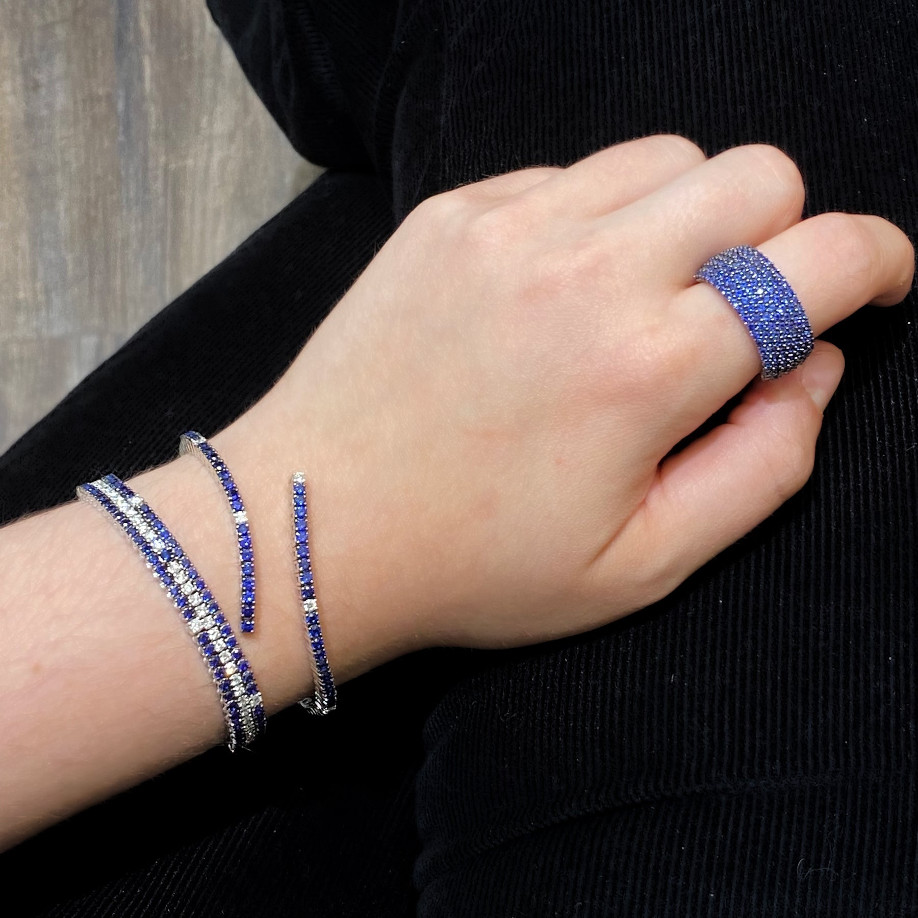 Swarovski Aqua Crystal Bangle Bracelet – Day's Jewelers