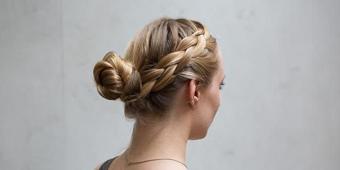 BUN AND CENTER BRAID