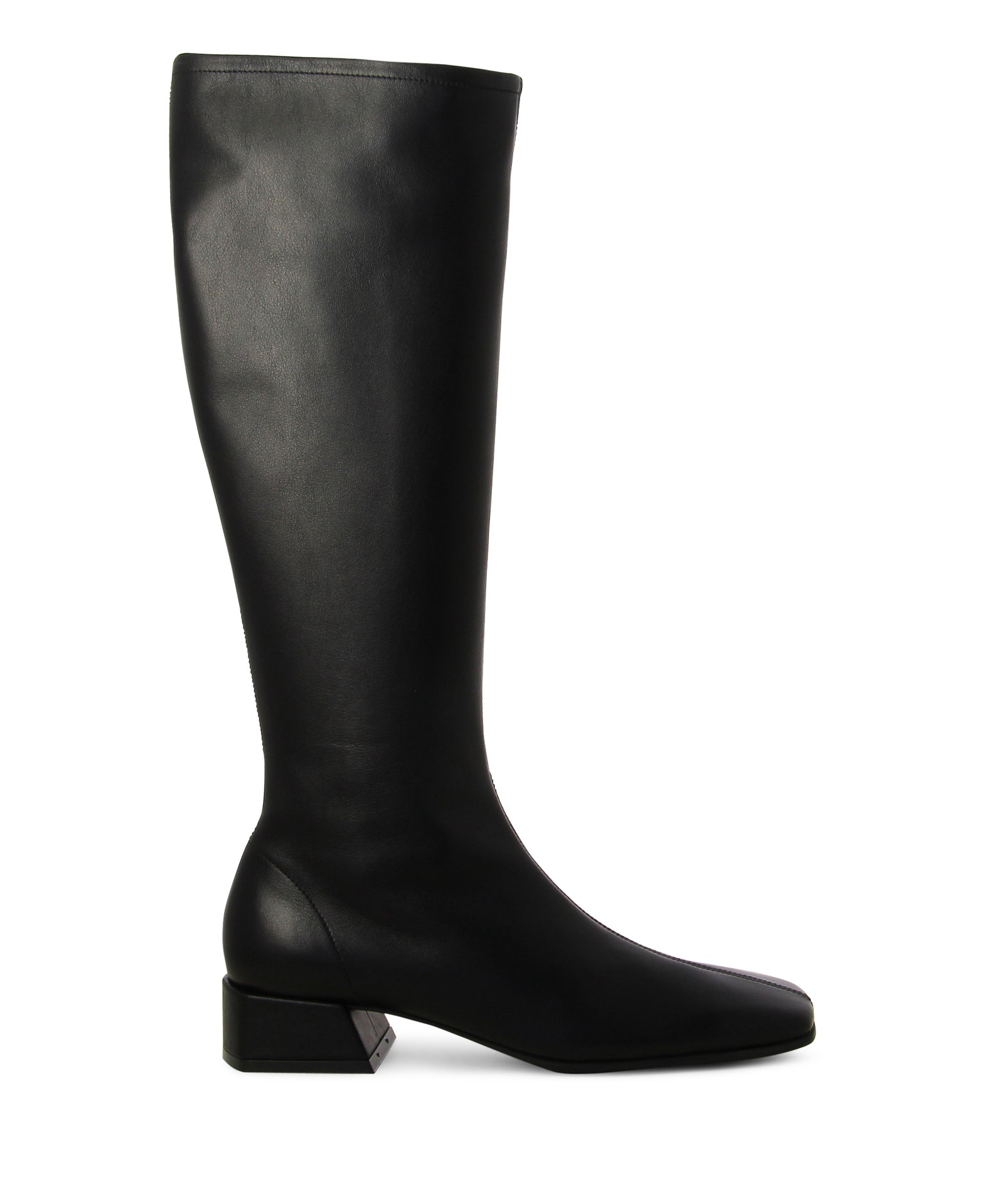 black knee high boots small heel