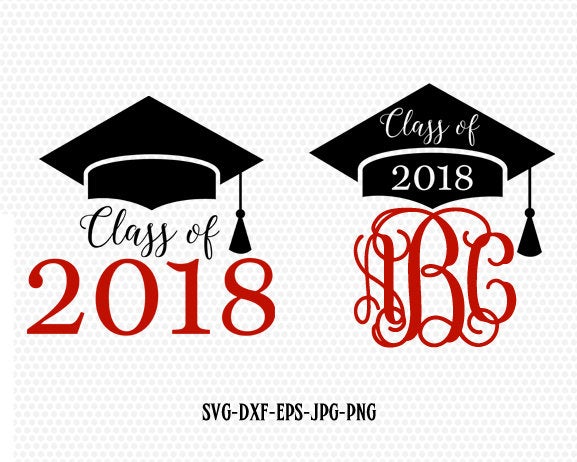 Download Class Of 2018 Svg Graduation Svg Graduation Cap Monogram Frame Svg Svgoriginalcreations