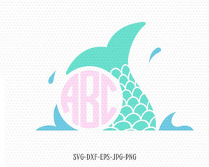 Mermaid Tail Svg Mermaid Scales Summer Svg Svg Mermaid Circle Monogr Svgoriginalcreations