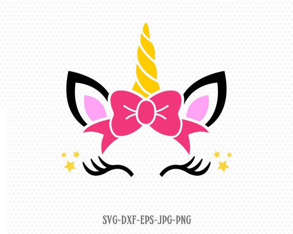 Download Unicorn Svg Unicorn Eyelashes Unicorn With Girl Bow Unicorn Birthda Svgoriginalcreations