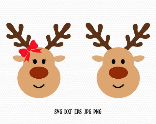 Download Reindeer Svg Christmas Xmas Svg Boy And Girl Reindeer Christmas Sv Svgoriginalcreations