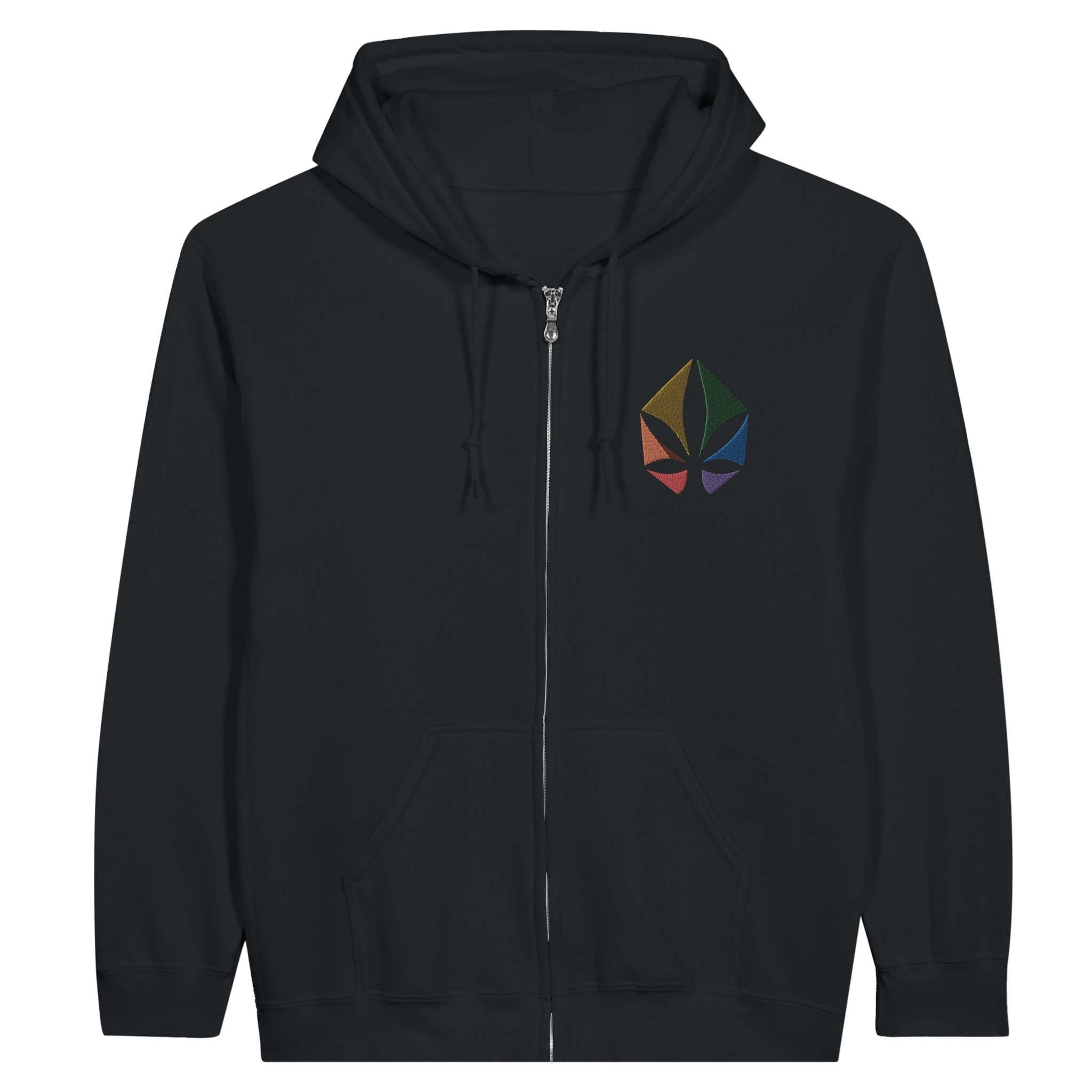 Modern Hemp Leaf Zip Hoodie