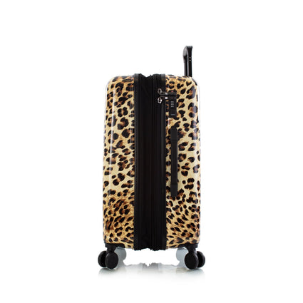 leopard print hardside luggage