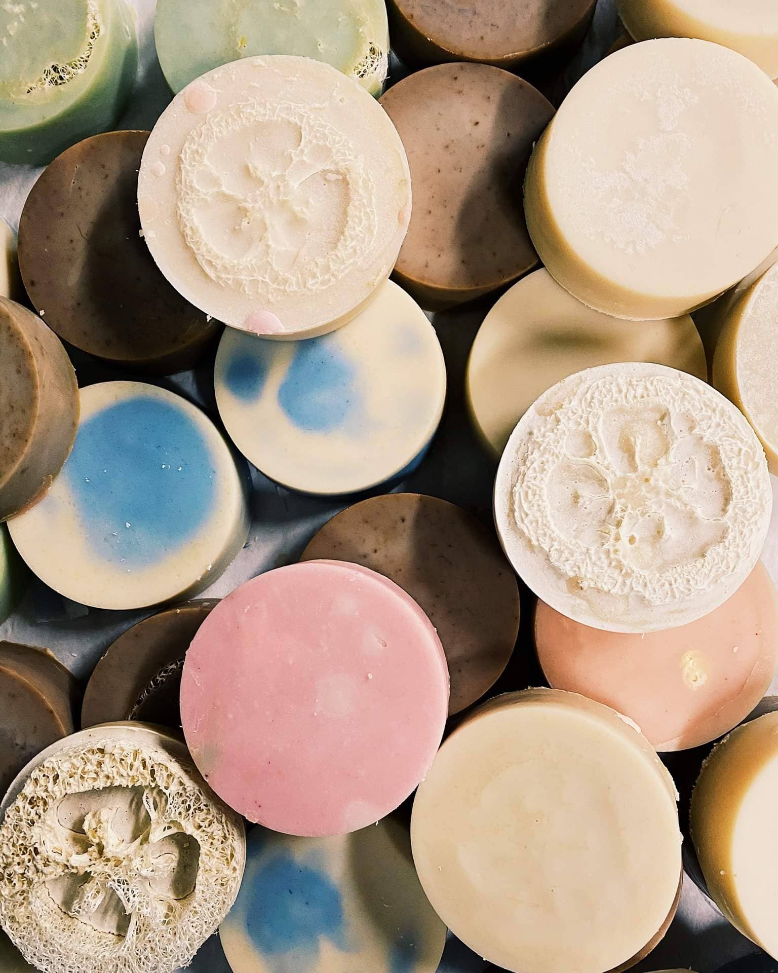 Rock Bottom Soap - Unwrapped Luffa Soaps-Mixed Scents