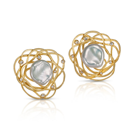 Nest earrings by Barbara Heinrich