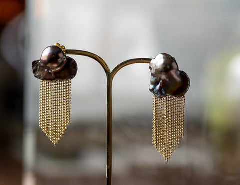 The Golden Rain earrings by Lorena Ramos Rabelo, Lure Fine Jewelry Boutique, Brazil