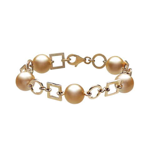 Jewelmer bracelet in 18k yellow gold with golden South Sea pearls